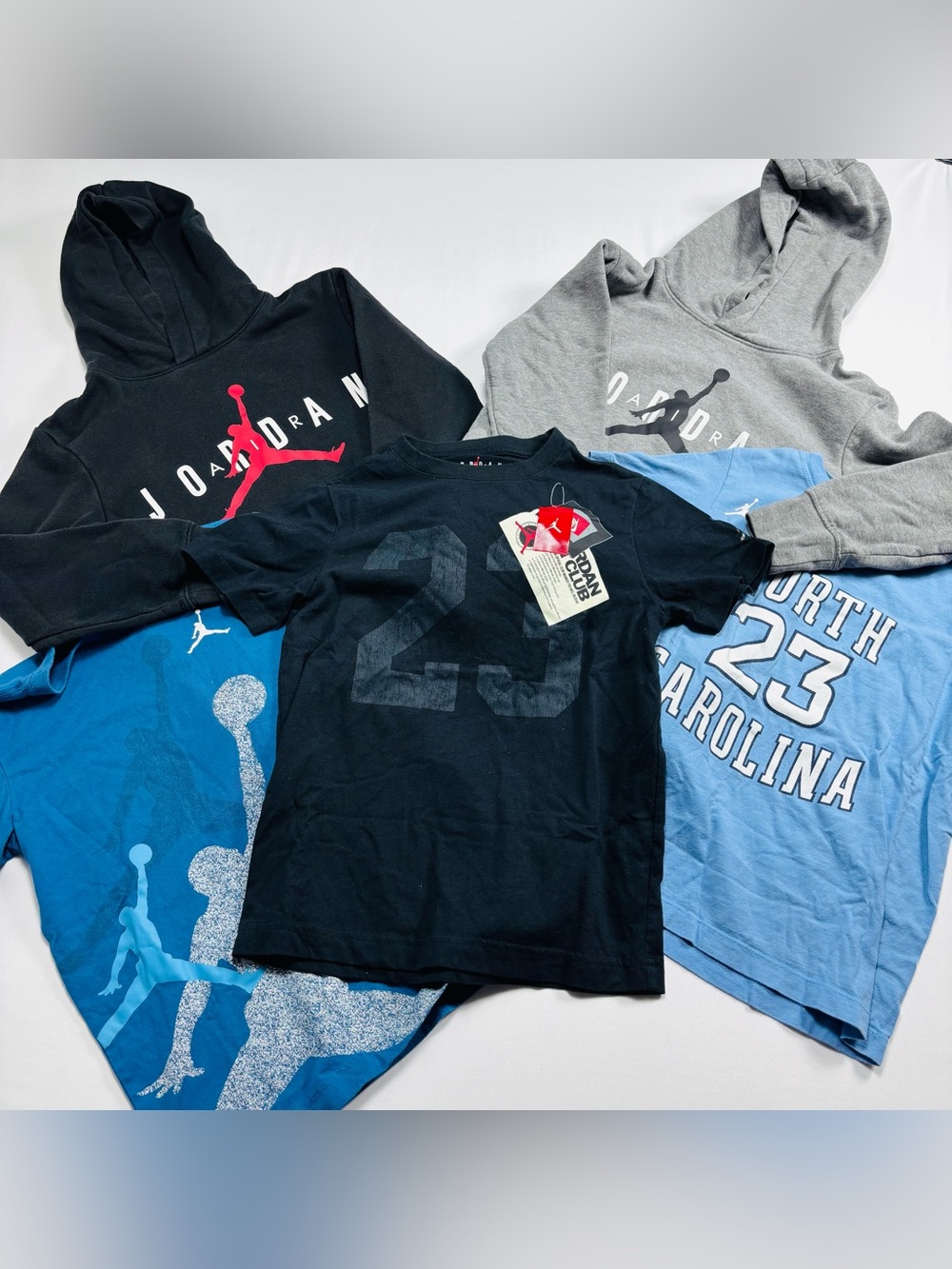 Jordan Kids Black & Gray 23 Graphic Tee and Hoodie Bundle